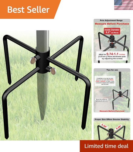 Adjustable pole stabilizer for - pole,