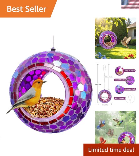 Multicolor mosaic glass bird - multicolor,