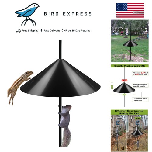 Inch black bird feeder pole - inch,
