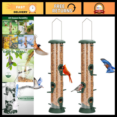 Pack tube bird feeders - feeders,