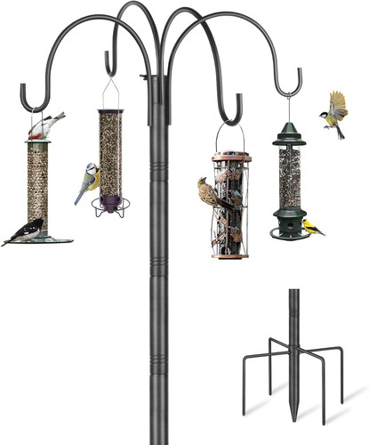 Bird feeder pole stand - feeder,