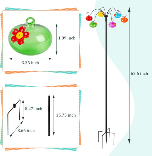 Glass hummingbird feeders with - glass,